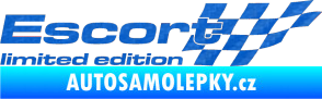 Samolepka Escort limited edition pravá 3D karbon modrý