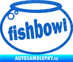 Samolepka Fishbowl akvárium 3D karbon modrý