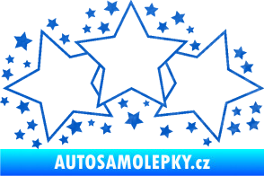 Samolepka Hvězdy a hvězdičky dekor 3D karbon modrý