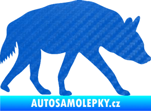 Samolepka Hyena 001 pravá 3D karbon modrý