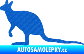 Samolepka Klokan 003 levá 3D karbon modrý