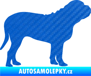 Samolepka Pes 170 pravá Bordeauxská doga 3D karbon modrý