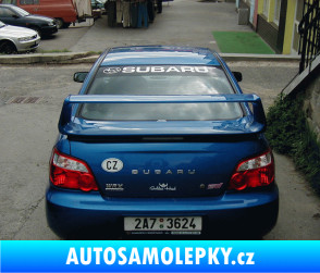 Samolepka Subaru Impreza - zadní 3D karbon modrý