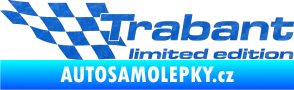 Samolepka Trabant limited edition levá 3D karbon modrý
