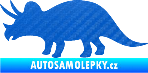 Samolepka Triceratops 001 levá 3D karbon modrý