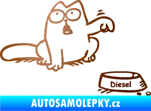Samolepka Dolej diesel - pravá měděná metalíza