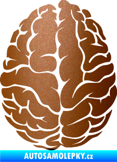Samolepka Mozek 001 levá měděná metalíza