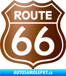 Samolepka Route 66 - jedna barva měděná metalíza