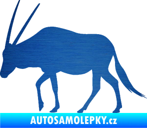 Samolepka Antilopa 001 levá škrábaný kov modrý