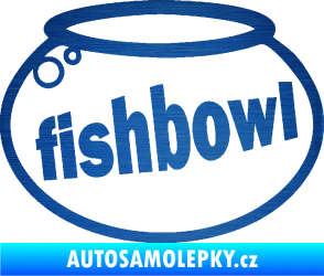 Samolepka Fishbowl akvárium škrábaný kov modrý