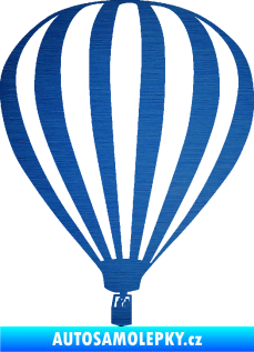 Samolepka Horkovzdušný balón 001  škrábaný kov modrý
