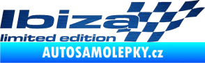 Samolepka Ibiza limited edition pravá škrábaný kov modrý