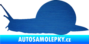 Samolepka Šnek 001 levá škrábaný kov modrý