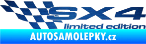 Samolepka SX4 limited edition levá škrábaný kov modrý