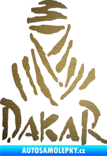 Samolepka Dakar 001 škrábaný kov zlatý