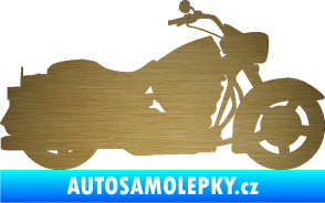 Samolepka Motorka 045 pravá Harley Davidson škrábaný kov zlatý