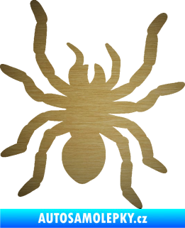 Samolepka Pavouk 014 pravá škrábaný kov zlatý