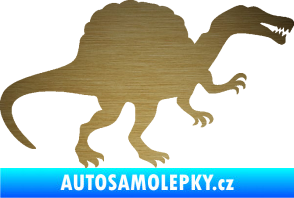 Samolepka Spinosaurus 001 pravá škrábaný kov zlatý