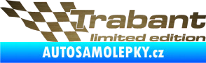 Samolepka Trabant limited edition levá škrábaný kov zlatý