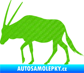 Samolepka Antilopa 001 levá 3D karbon zelený kawasaki