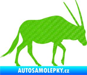 Samolepka Antilopa 001 pravá 3D karbon zelený kawasaki
