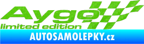 Samolepka Aygo limited edition pravá 3D karbon zelený kawasaki