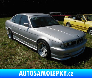 Samolepka BMW 525 - přední 3D karbon zelený kawasaki