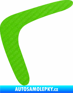 Samolepka Bumerang 001 levá 3D karbon zelený kawasaki