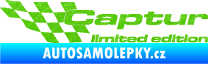 Samolepka Captur limited edition levá 3D karbon zelený kawasaki