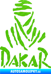 Samolepka Dakar 001 3D karbon zelený kawasaki