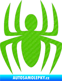 Samolepka Pavouk 005 3D karbon zelený kawasaki