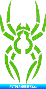 Samolepka Pavouk 006 3D karbon zelený kawasaki