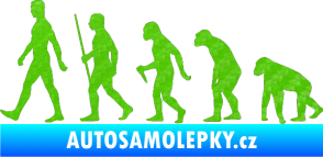 Samolepka Evoluce 001 levá 3D karbon zelený kawasaki