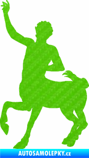 Samolepka Kentaur 001 levá 3D karbon zelený kawasaki