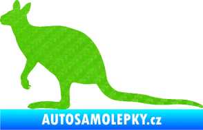 Samolepka Klokan 003 levá 3D karbon zelený kawasaki