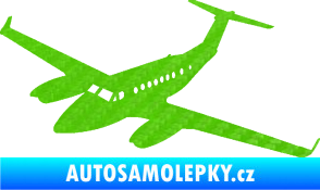 Samolepka Letadlo 010 levá 3D karbon zelený kawasaki