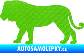 Samolepka Lev 001 levá 3D karbon zelený kawasaki