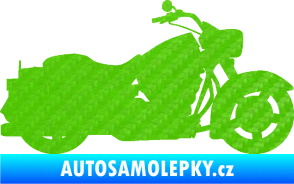 Samolepka Motorka 045 pravá Harley Davidson 3D karbon zelený kawasaki