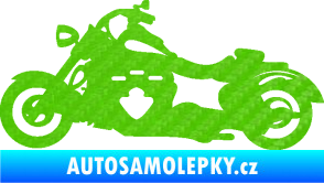 Samolepka Motorka 056 levá 3D karbon zelený kawasaki