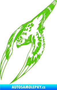 Samolepka Predators 063 levá 3D karbon zelený kawasaki