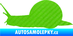 Samolepka Šnek 001 levá 3D karbon zelený kawasaki