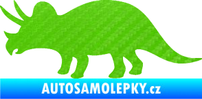 Samolepka Triceratops 001 levá 3D karbon zelený kawasaki