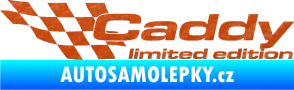 Samolepka Caddy limited edition levá 3D karbon oranžový
