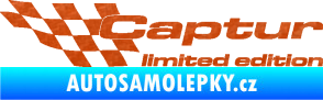 Samolepka Captur limited edition levá 3D karbon oranžový