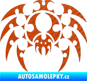 Samolepka Pavouk 012 3D karbon oranžový