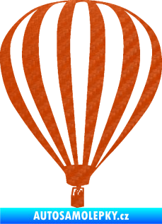 Samolepka Horkovzdušný balón 001  3D karbon oranžový