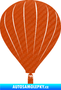 Samolepka Horkovzdušný balón 002 3D karbon oranžový