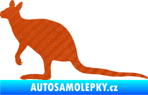 Samolepka Klokan 003 levá 3D karbon oranžový