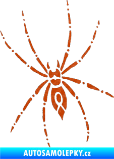 Samolepka Pavouk 011 levá 3D karbon oranžový