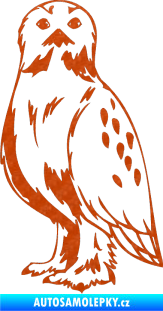 Samolepka Predators 061 levá sova 3D karbon oranžový